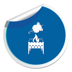 Brazier and chicken icon