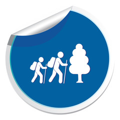 Hiking icon illustration