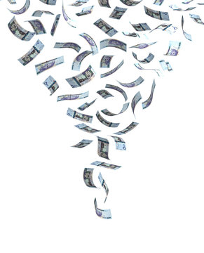 Falling Saudi Arabian Riyals