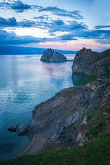 Fototapeta na wymiar Shamanka Rock, Island Olkhon on the Lake Baikal