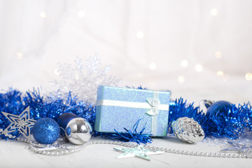 blue christmas decoration