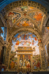 Fototapeta na wymiar Chapel in the Church of Santa Maria sopra Minerva in Rome, Italy.
