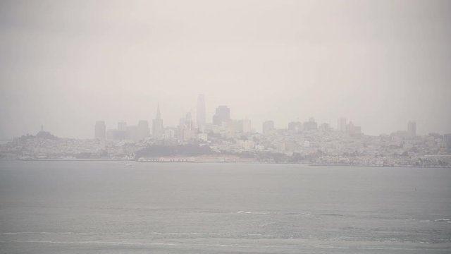 San Francisco Skyline And Ocean In The Fog