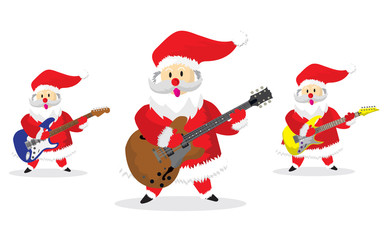 Set Santa claus Christmas Collection vector illustrations 3