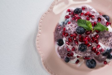 Delicious sweet food in plate