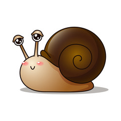 Obraz na płótnie Canvas Cute snail cartoon vector
