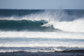 surfer in a big wave