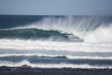 Fototapeta premium surfer in the tube of a wave