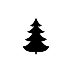Christmas tree black isolated