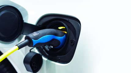 Charging an electric car in residential garage, Future of transportation