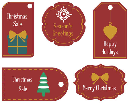  Various holiday gift tags collection