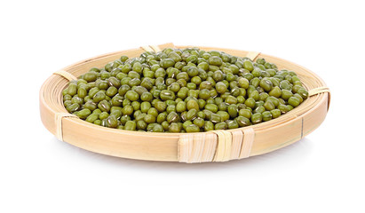 Mung beans isolated on white background