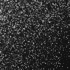 Amazing falling stars. Abstract scatter with amazing falling stars on black background. Splendid Vector illustration.