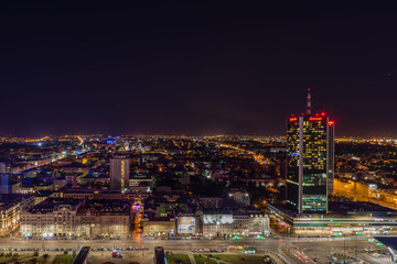 Warszawa / Polska - 24 wrzesień 2014: Panorama wschodniej części Warszawy 