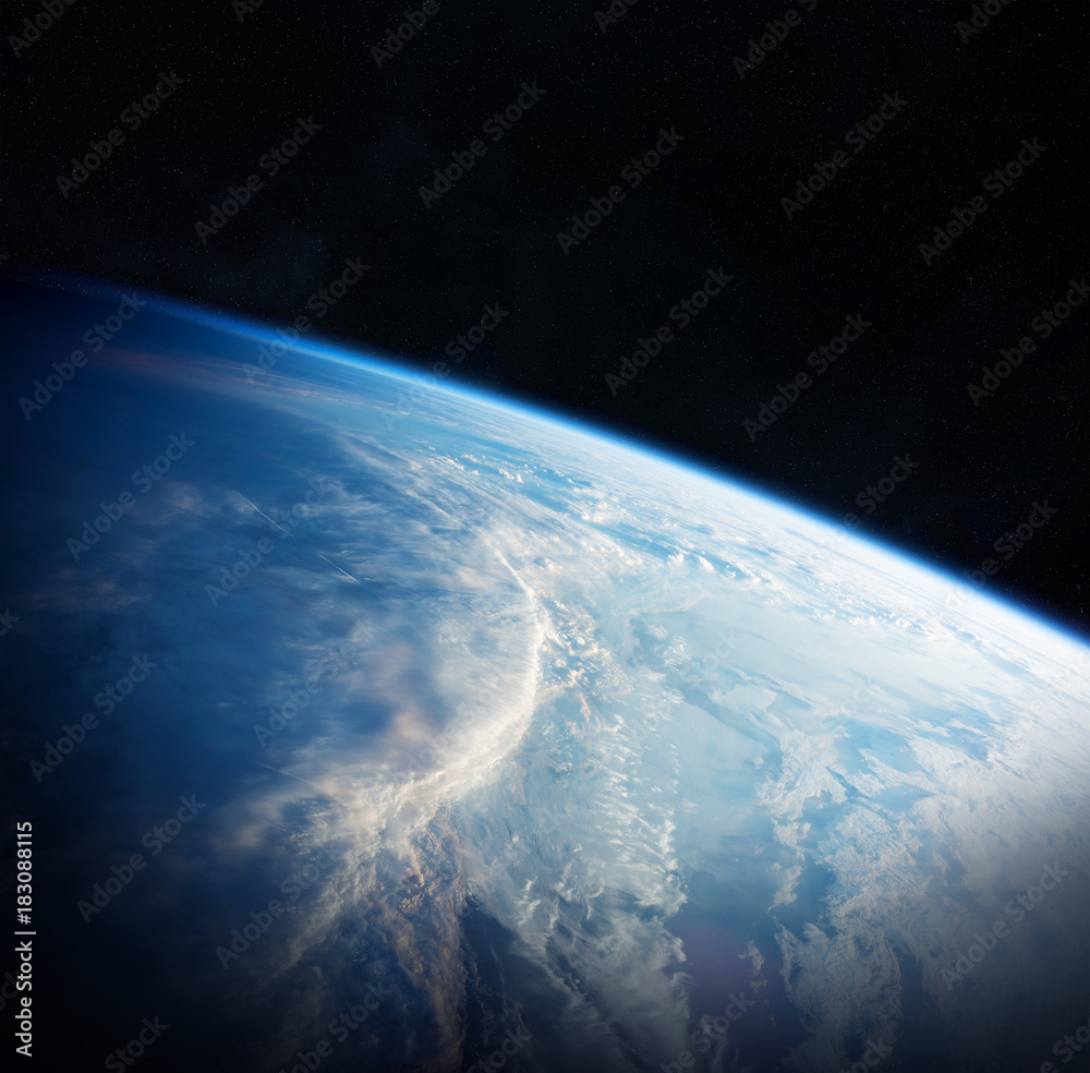 Wall mural planet earth view 3d rendering elements of this image furnished by nasa