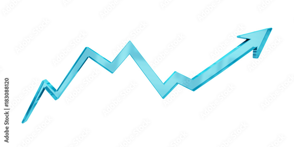 Poster digital modern blue arrow 3d rendering