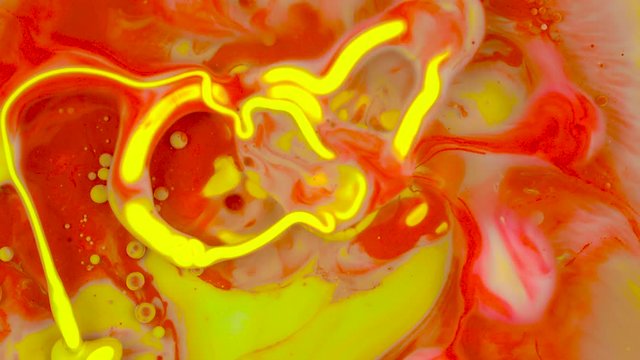 Bright Collors Beautiful Paint Surface Red yellow Universe Of Color Moving Multicolored