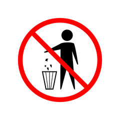 Do not litter sign.