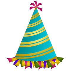 Isolated party hat