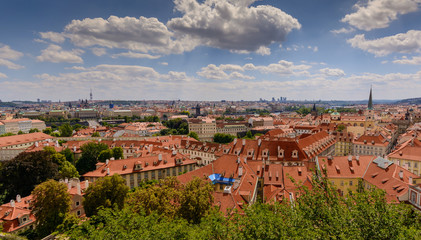 Fototapeta na wymiar Prague city view and skyline from Prague castle,Czech Republic