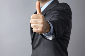 Picture of man hands showing ok sign