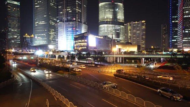 Shanghai Downtown district at night