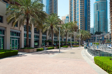 Obraz premium Dubai Marina Promenade. Dubai, UAE.