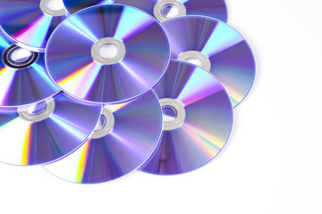 CD & DVD disk isolated on white background