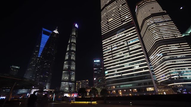 Shanghai Downtown district at night