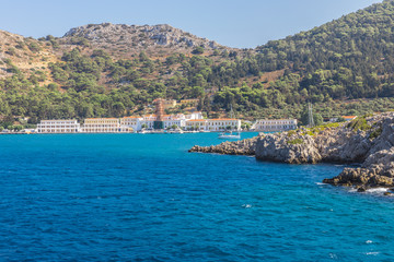 Fototapeta premium coastline near Panormitis Monastery on Simi, Greece