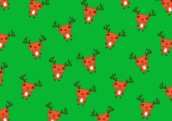 Obraz premium reindeer in green background 