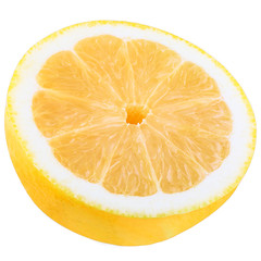 Isolated lemon on white background