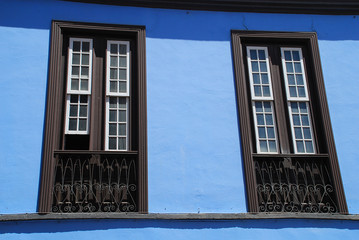 House facade in San Cristobal de la Laguna, Tenerife, Canary Islands, Spain