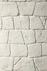 New decorative white wall closeup