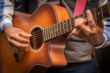 Fototapeta premium Guitar Player - Color