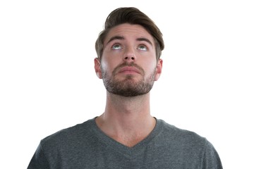 Obraz premium Man looking up