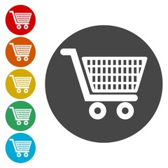 Shopping icon, Shopping cart icon 