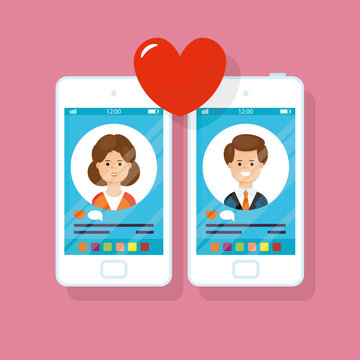 Online dating app concept