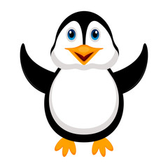 Isolated cute penguin