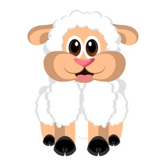 Isolated cute sheep
