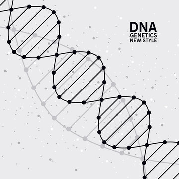 Abstract image of human DNA. Vector illustration