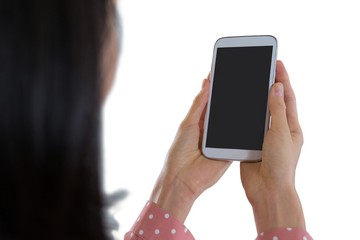 Woman using mobile phone