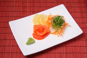 Seafood sushi./Japanese seafood sushi