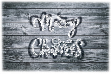 Hand written New Year phrase. Greeting card text with snowflakes. Happy holidays lettering in...