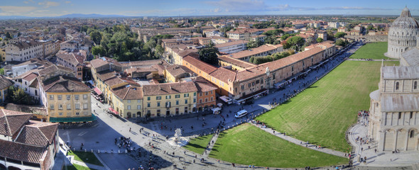View from Leaning Tower of Pisa, Italy.