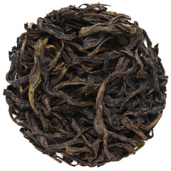 Mi Xiang Honey Aroma Shui Xian Oolong tea round shape isolated on white