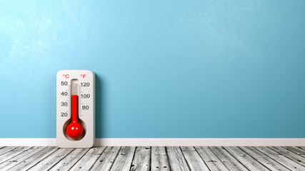Thermometer on Wooden Floor