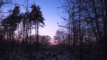 Sonnenuntergang im Winter
