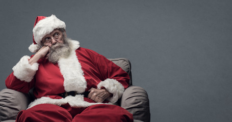 Lazy Santa waiting for Christmas