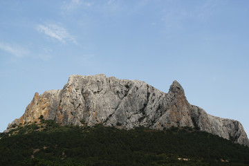 Fototapeta premium Landscape view of the unique Crimean mountains